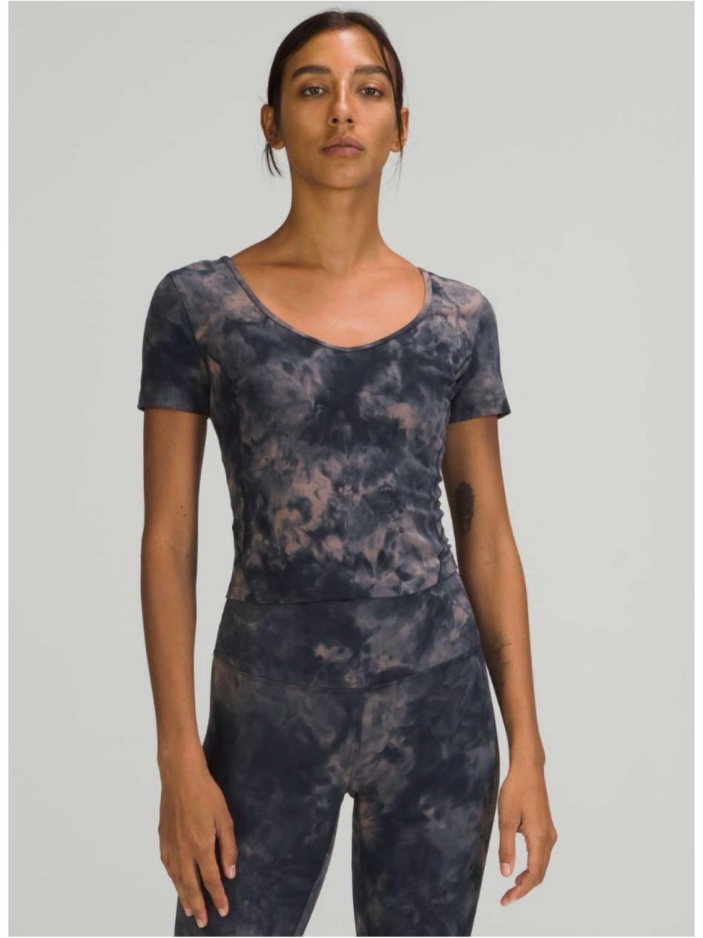 Lululemon Align T-shirt Diamond Dye Lunar Rock True Navy 4 - Picture 2 of 8